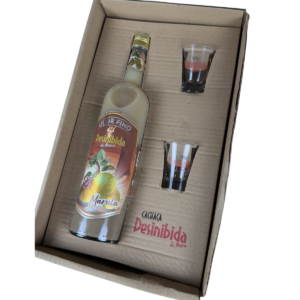 LICOR FINO DE MARULA 750ML + 2 BEBIDAS 50ML + 2 COPOS PERNONALIZADOS DE VIDRO